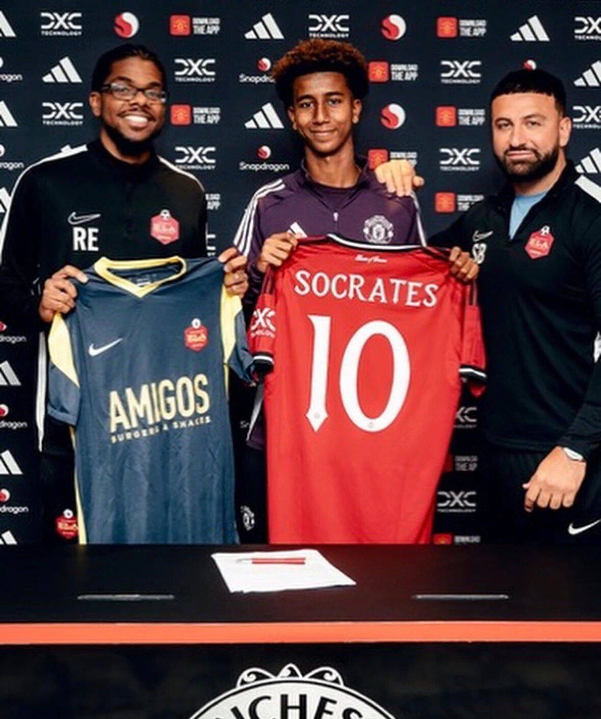 曼联官宣签13岁中卫苏格拉底，无意老拉莫斯！700万左闸拒绝出租